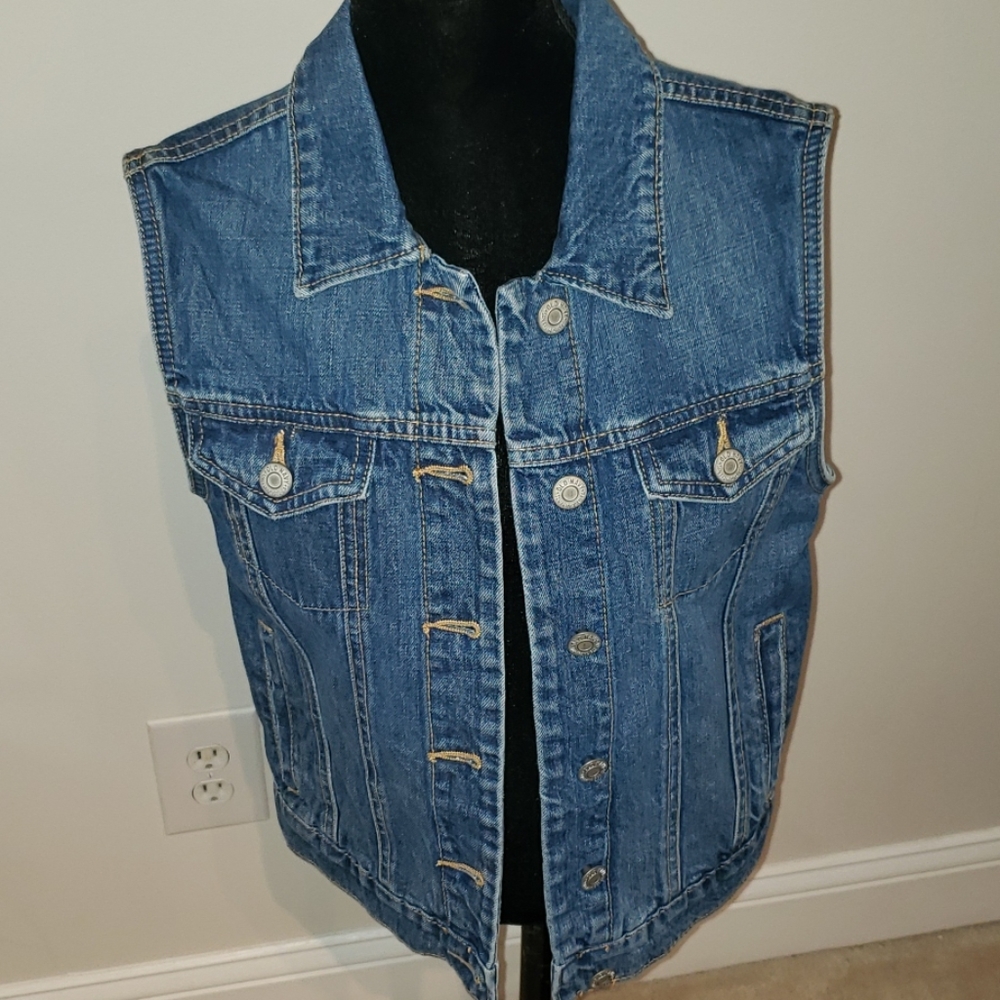 Old Navy blue jean vest